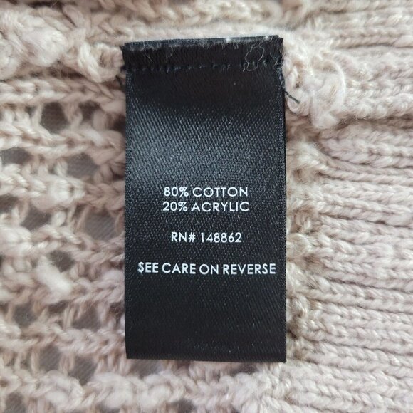 Torrid Sweater Size 1 1X Open Stitch Knit V Neck Pullover Long Sleeves Beige - Picture 7 of 14